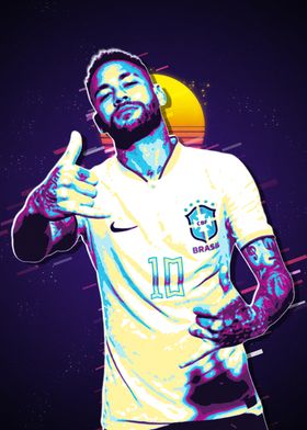 Neymar Jr. Retro Art