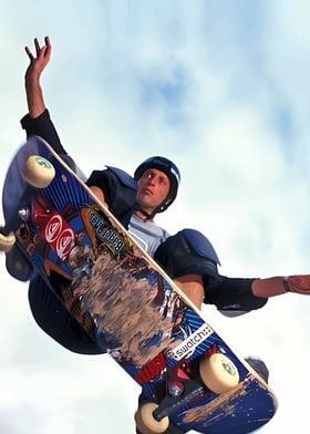 Skateboarder in Mid-Air