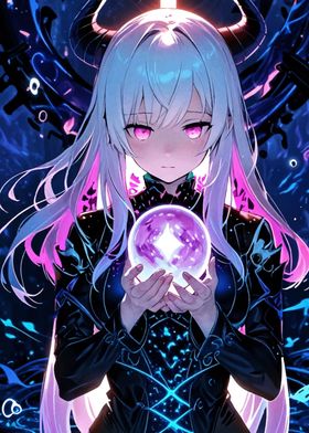 Anime Girl with Orb