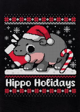 Hippo Holidays christmas Sweater