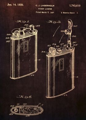 1927 pocket lighter patent art 