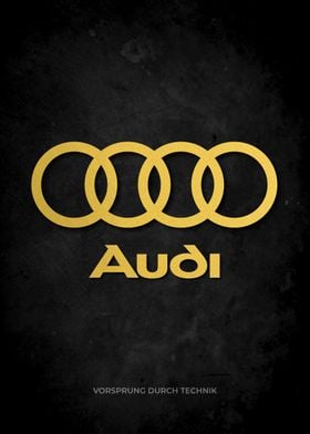 Audi Logo on Black Background