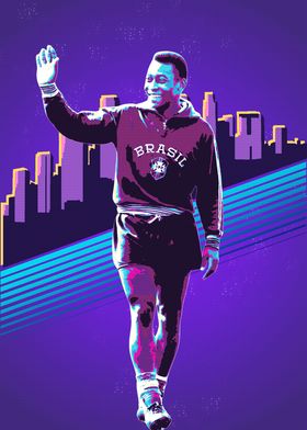 Pelé Retro Poster