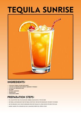 Tequila Sunrise Cocktail Recipe