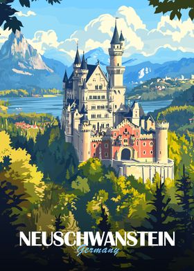 Neuschwanstein Castle Poster