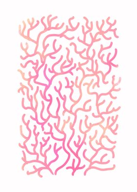 Pink Coral Reef Illustration