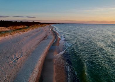 Sandy Beach at Sunset