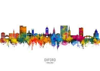 Oxford Skyline Watercolor