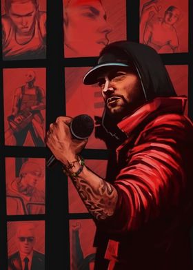 Eminem Rap Portrait