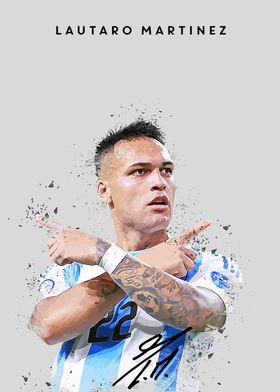 Lautaro Martinez Soccer Art