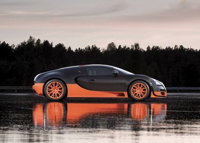 Black and Orange Bugatti