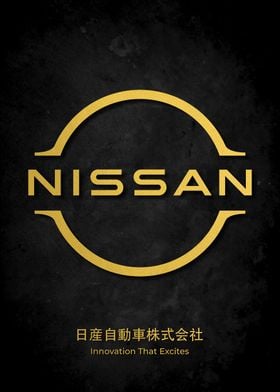 Nissan Logo on Black Background