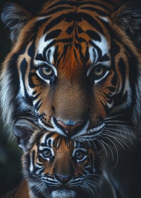 Tiger Cub and Mother