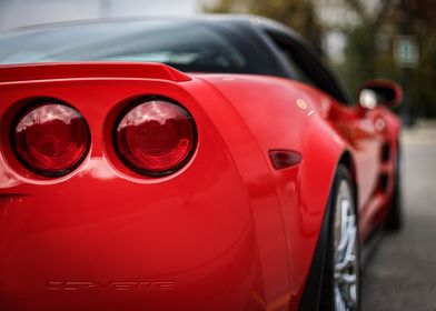 Red C6 ZR1 Corvette Tail L