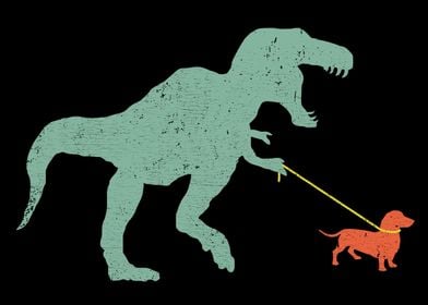 T-Rex Walking Dachshund