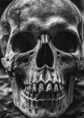 Human Skull Close-Up