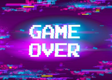 Game Over Glitch Art