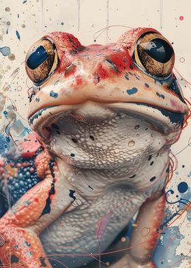 Colorful Frog Portrait