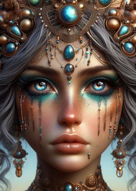 Fantasy Portrait with Jewels