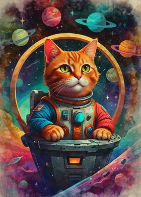 Space Cat Astronaut