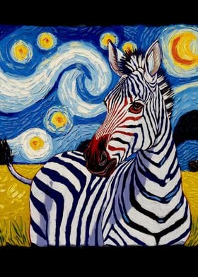 Zebra Starry Night