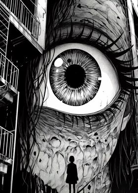 Giant Eye Horror Manga