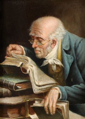 Elderly Man Reading