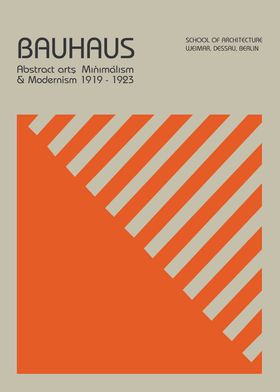 Bauhaus Minimalist Poster Orange