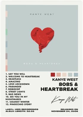 Kanye West 808s &amp; Heartbreak Album Cover