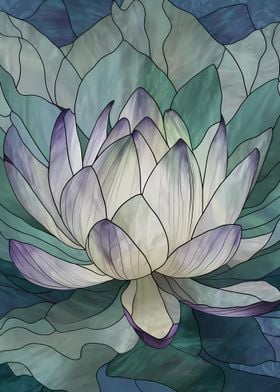 Stained Glass Lotus