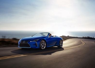 Lexus Convertible on Coastal Road