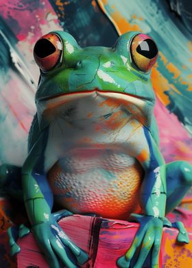 Colorful Frog Art