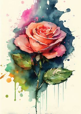 Watercolor Rose