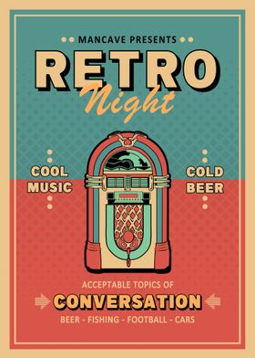 Retro Night Poster