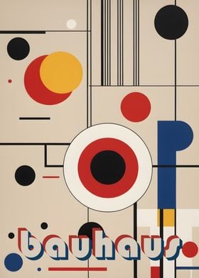 Bauhaus Geometric Art Poster