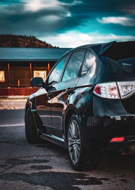 Black Subaru Impreza WRX Hatchback