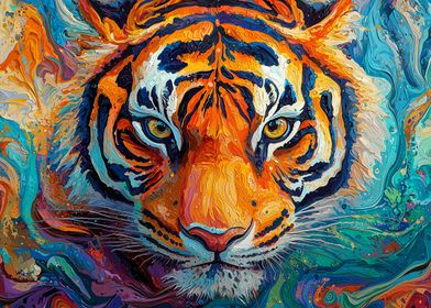 Tiger Portrait Painting