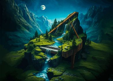 Piano Mountain Landscape