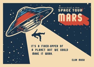 Mars Space Tour Poster