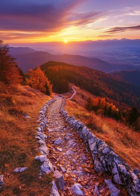 Autumn Mountain Path