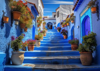 Blue City Steps Morocco