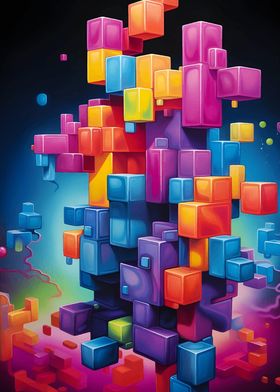 Abstract Cube Art