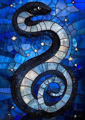 Stained Glass Snake