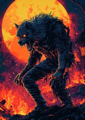 Werewolf Under Full Moon