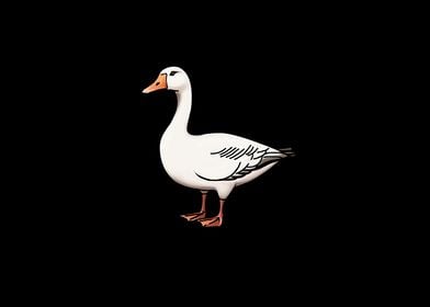 White Goose Illustration