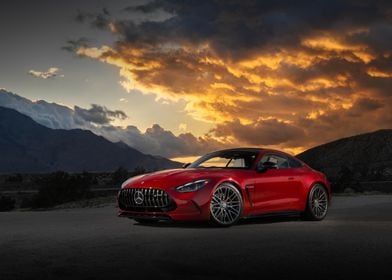 Red Mercedes-AMG GT Coupe