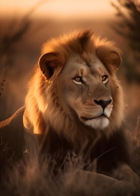 Majestic Lion Portrait