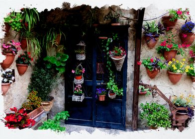 Floral Doorway in Italy