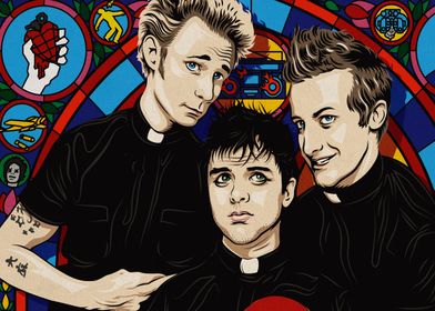 Green Day Stained Glass 