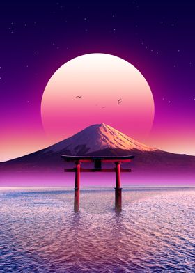 Mount Fuji &amp; Torii Gate